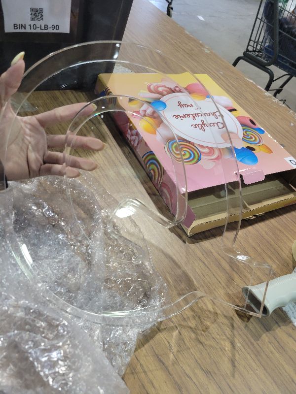 Photo 1 of 13.8" Extra Large Acrylic Letter Charcuterie Board Box, Reusable Fillable Letter Cake Candy Dish Display Serving Tray for Birthday Anniversary Party Decoration (Q)