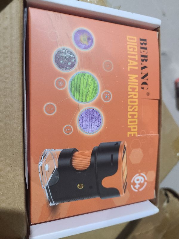 Photo 1 of 1000X Handheld Microscope for Kids 4K 2.0" Screen Rechargeable Mini Pocket Digital Microscopes w/Slides Kit Portable Edu Gift Age 4-6 8-12 Children Students