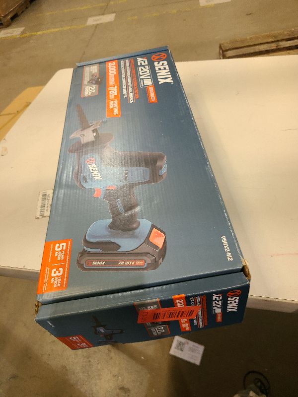 Photo 1 of SENIX PSRX2-M2-0 X2 20 Volt Max* 7/8-Inch Compact Reciprocating Saw Power Tool Set, Variable Speed, 3000 SPM Max, Tool-Less Blade Clamp, 3-Mode LED Light, Tool Only, Battery Not Included