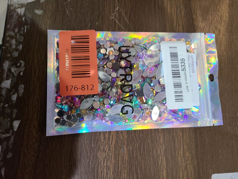 Photo 1 of 1000pcs AB Colorful Rhinestones Crystal Gems, Flatback Acrylic Gemstone Jewels, Craft DIY for Cosplay Pirate Halloween Costume Clothes Party, Nail Crafting Gems Accessories (00 Mixed Color AB)