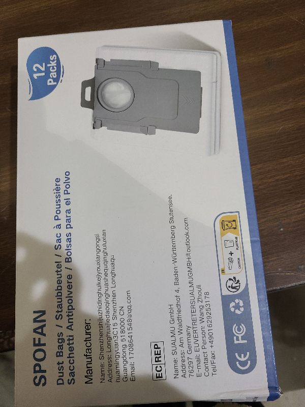 Photo 1 of 12 Pack Dust Bags for Roborock Q7 M5+/L5+, Q10 S5+/X5+, Q5+, Q5 Max+/Pro+/DuoRoller+, Q8 Max+, S8 Pro Ultra/S8+, S7 Max/MaxV Ultra Robot Vacuum, 3.6 L Large Capacity Disposable Replacement Bag