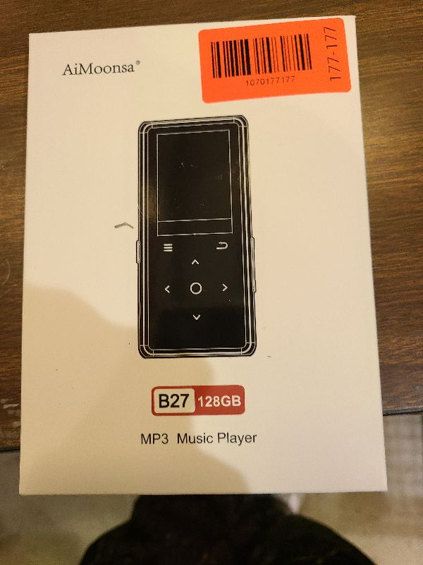 Photo 1 of 128GB MP3 Player with Bluetooth 5.2, AiMoonsa Music Player with Built-in HD Speaker, FM Radio, Voice Recorder, HiFi Sound, E-Book, Earphones Included