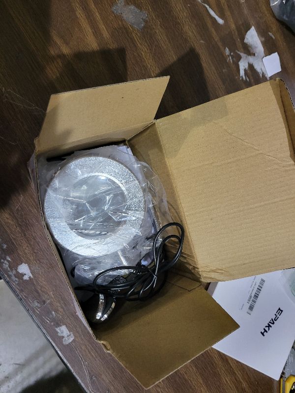 Photo 1 of 10X Magnifying Glass with Light, Clip on Mganifier with Light, 48 LED Desk Lmap Magnifying Glass wtih Clamp, 3 Modes Dimmable LED Lamps for Bed Work Crafts DIY Repair Gray