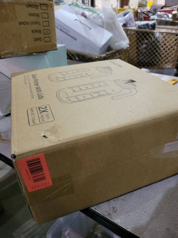 Photo 1 of 2 Pack Mason Jar Pitcher - Airtight & Leakproof Glass Pitcher with Lid, Perfect for Juice, Cold Brew, and Sun Tea - 2 Quart (64 oz) Mason Jar with Pour Spout Lid + Mixing Spoon, Brush, Labels