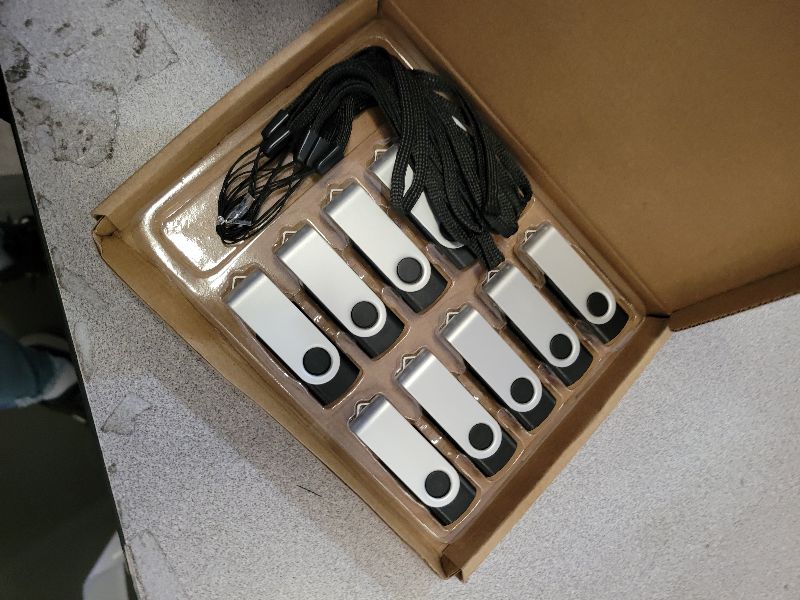 Photo 1 of 10 Pack USB Flash Drives 256MB, Bulk Thumb Drives Pendrive USB Sticks with Lanyards, Swivel Memory Stick Zip Jump Drive Flashdrive for Computer, Data Storage and Transfer, Office Supplies