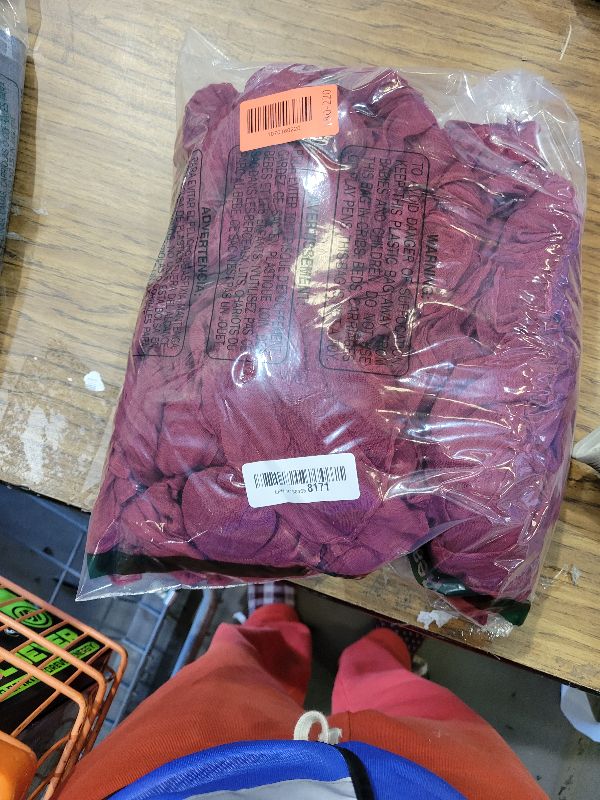 Photo 1 of 12 Pack Cheesecloth Table Runner 35x72 Inch Boho Gauze Table Runner Rustic Cheese Cloth Long Romantic Table Runners for Wedding Bridal Shower Birthday Party Table Decor (Burgundy)