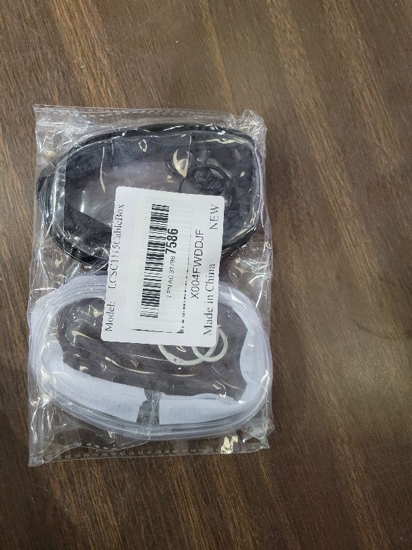 Photo 1 of 2pcs Cable Organizer Bag - Fashion Jewelry Travel Essentials - Cable Storage Box - Practical Protection & Winding