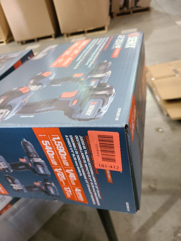 Photo 1 of SENIX X2 20 Volt Max* 2-Piece Cordless Power Tool Kit with Battery Powered 1/2-Inch Drill Driver and 1/4-Inch Impact Driver, Includes Storage Bag, 2 2.0 Ah Batteries & Charger (S2K2B2-01)