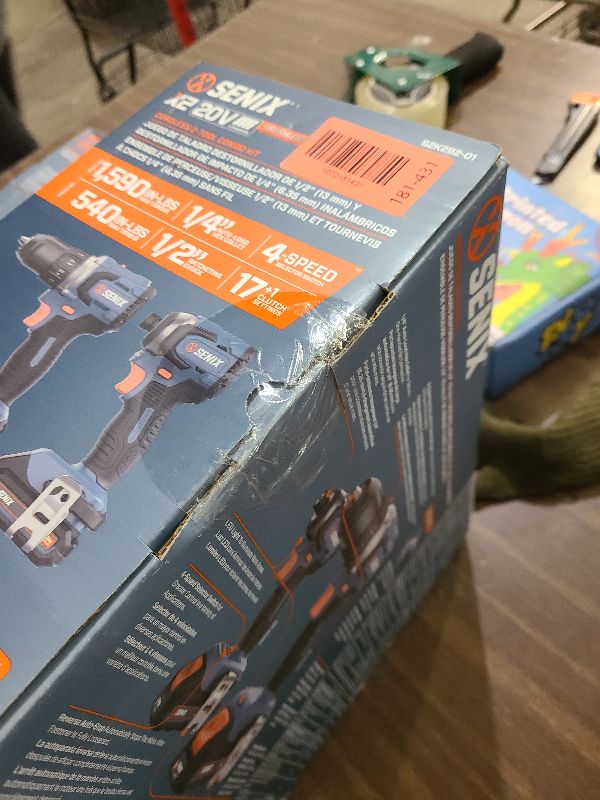 Photo 1 of SENIX X2 20 Volt Max* 2-Piece Cordless Power Tool Kit with Battery Powered 1/2-Inch Drill Driver and 1/4-Inch Impact Driver, Includes Storage Bag, 2 2.0 Ah Batteries & Charger (S2K2B2-01)