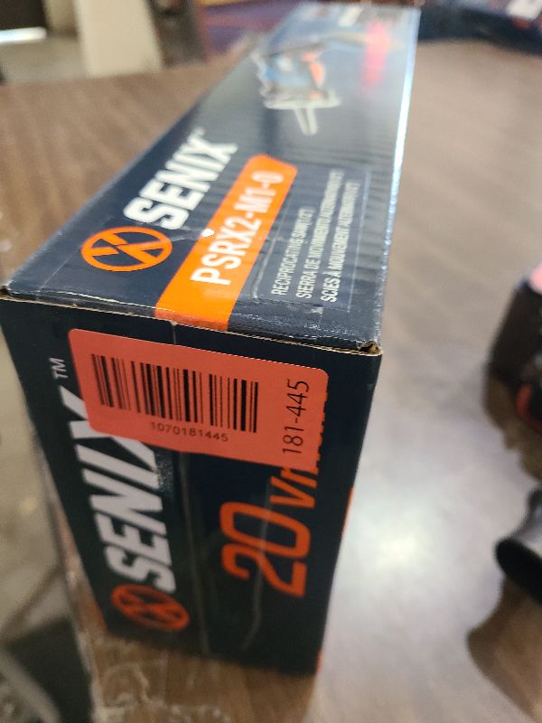 Photo 1 of SENIX PSRX2-M1-0 X2 20 Volt Max* 1/2-Inch Compact Reciprocating Saw, Variable Speed, 2800 SPM Max, Tool-Less Blade Clamp, 3-Mode LED Light, Tool Only, Battery Not Included