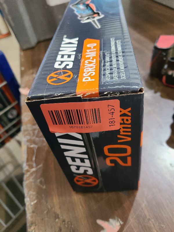 Photo 1 of SENIX PSRX2-M1-0 X2 20 Volt Max* 1/2-Inch Compact Reciprocating Saw, Variable Speed, 2800 SPM Max, Tool-Less Blade Clamp, 3-Mode LED Light, Tool Only, Battery Not Included