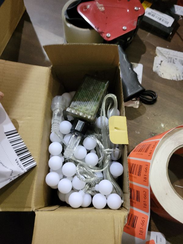 Photo 1 of 100LED Connectable String Lights Indoor Outdoor for Bedroom, 43ft White Globe Lights Plug in with Remote & Timer, 8 Lighting Modes Waterproof Fairy Light for Room Classroom Wedding Christmas Decor