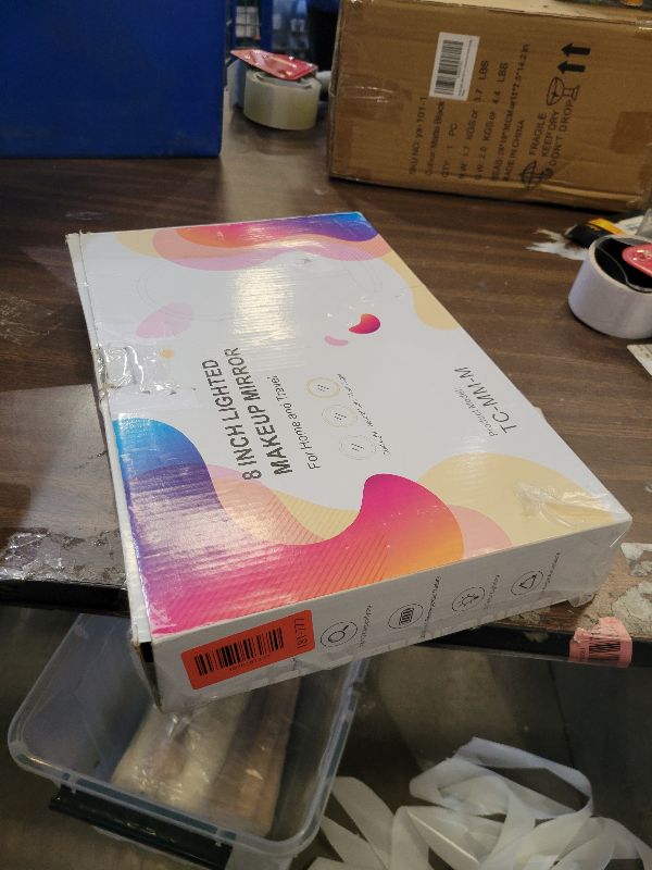 Photo 1 of 10X Large Lighted Makeup Mirror, Rechargeable 8" Height Adjustable Vanity Mirror, 1x/10x Magnifying Mirror with 3 Color, Brightness Adjustable, 360° Rotation Double Sided Mirror, Ideal Gift(Rose Gold)