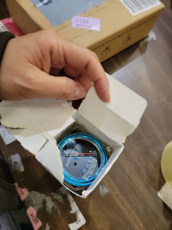 Photo 1 of 2'' 52mm Pointer Mechanical Water Temperature Gauge Temperature Temp Meter Degrees Fahrenheit F with Sensor NPT1/2