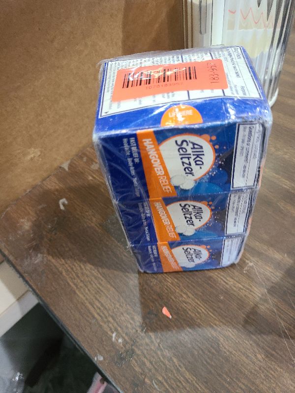 Photo 1 of Alka-Seltzer Hangover Relief Tablets, Fast Relief Starts In About 15 Minutes for Headaches, Body Aches & Mental Fatigue, Bachelorette & Bachelor Party Packs 60 Count (3 Boxes, 20 Tablets Each)