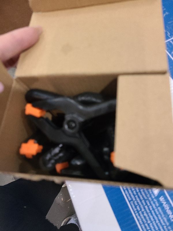 Photo 1 of 12 Pack Plastic Spring Clamps, 3.5inch Small Heavy Duty Clips for Crafts, Backdrop Stand, Woodworking, Photography Studios (Black)