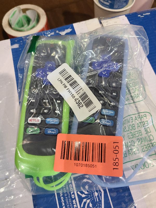 Photo 1 of (Pack of 2) Replacement Remote for Roku TV with Soft Protective Silicone Cover(Glow in The Dark), Universal Remote for TCL/Hisense/Onn/Sharp/Element/Philips Roku Smart TV
