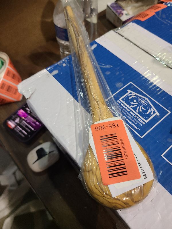 Photo 1 of 12 Inch Olive Wood Cooking Spoon, Natural and Organic Olivewood for Pasta, Mixing - Quality Handmade Wooden Kitchen Gift