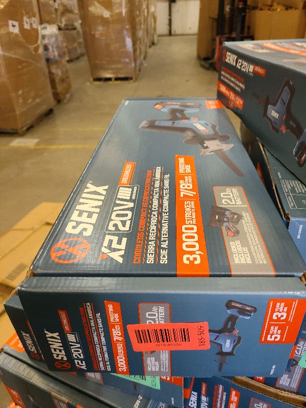 Photo 1 of SENIX PSRX2-M2-0 X2 20 Volt Max* 7/8-Inch Compact Reciprocating Saw Power Tool Set, Variable Speed, 3000 SPM Max, Tool-Less Blade Clamp, 3-Mode LED Light, Tool Only, Battery Not Included