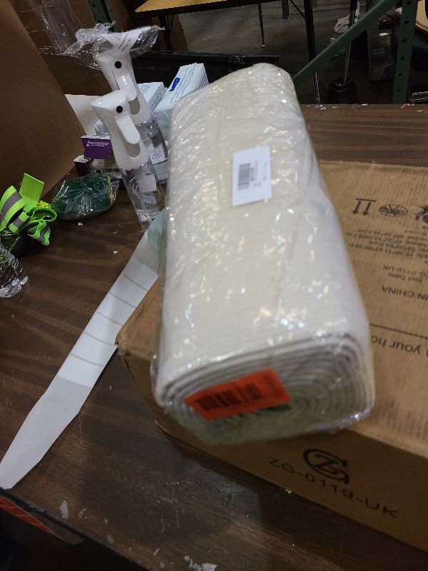 Photo 1 of 118”x15.8” Trimmable Cat Scratching Post Carpet Cover Cat Scratcher Mat Self-Adhesive Cat Tree Shelves Replacement Parts Mat with 5M Cable Tie Couch Furniture Protector for Indoor Cats (White)