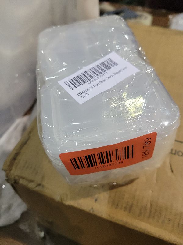 Photo 1 of 10pcs Double Compartment Condiment Container with Lids, Mini Plastic Snack Containers,BPA Free,Microwave Safe,Leakproof Food Storage, To Go Food Containers,Take Out Sauce Container