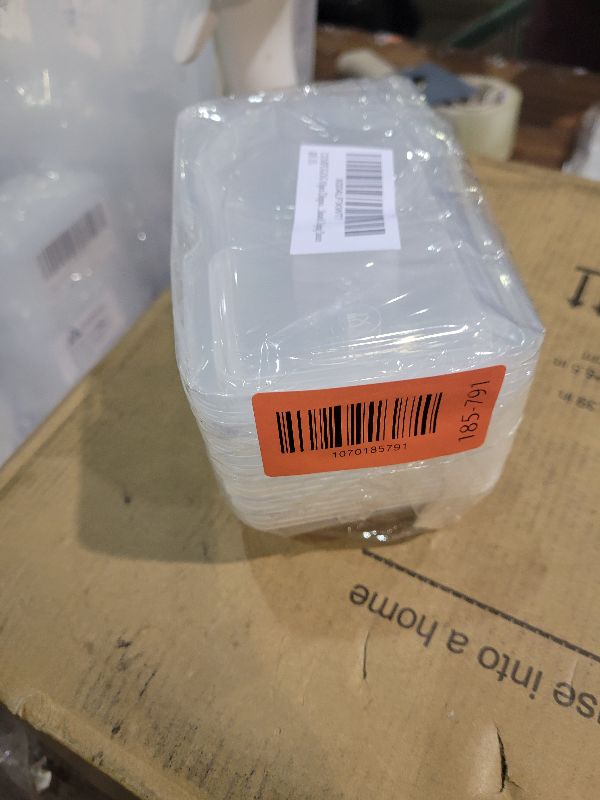 Photo 1 of 10pcs Double Compartment Condiment Container with Lids, Mini Plastic Snack Containers,BPA Free,Microwave Safe,Leakproof Food Storage, To Go Food Containers,Take Out Sauce Container