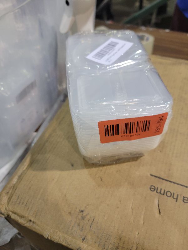 Photo 1 of 10pcs Double Compartment Condiment Container with Lids, Mini Plastic Snack Containers,BPA Free,Microwave Safe,Leakproof Food Storage, To Go Food Containers,Take Out Sauce Container