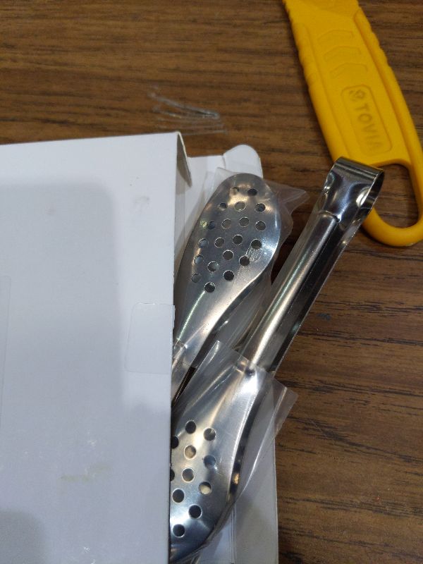 Photo 1 of 12 Pack Premium Small Serving Tongs, Dmoera Mini Stainless Steel Appetizer Tongs, 5Inch,5.2Inch(12.7cm)