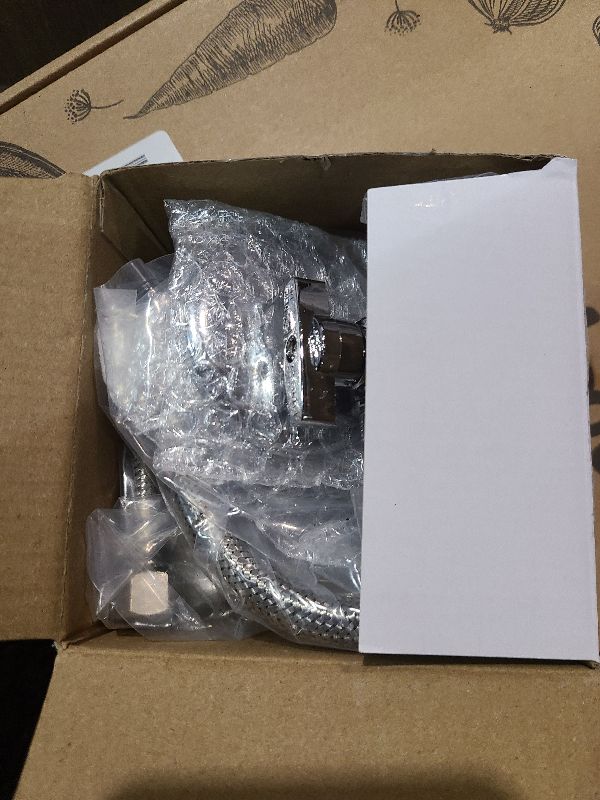 Photo 1 of 2 Pack Complete Toilet Valve Set, Includes 1/2 inch Nom Inlet x 3/8 Inch OD Compression Outlet Angle Shut Off, Stainless Steel Toilet Water Supply Line, Escutcheon Plate, Sealing Tape (16" Hose)