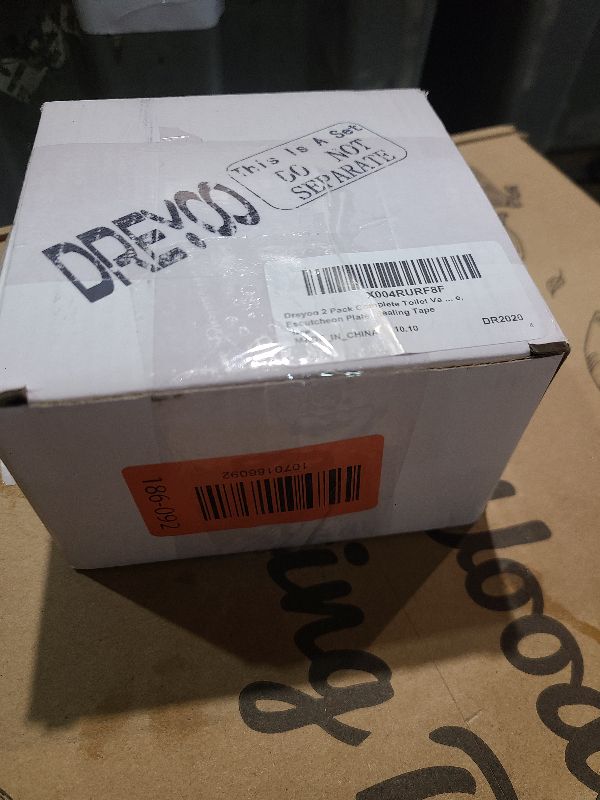 Photo 1 of 2 Pack Complete Toilet Valve Set, Includes 1/2 inch Nom Inlet x 3/8 Inch OD Compression Outlet Angle Shut Off, Stainless Steel Toilet Water Supply Line, Escutcheon Plate, Sealing Tape (16" Hose)