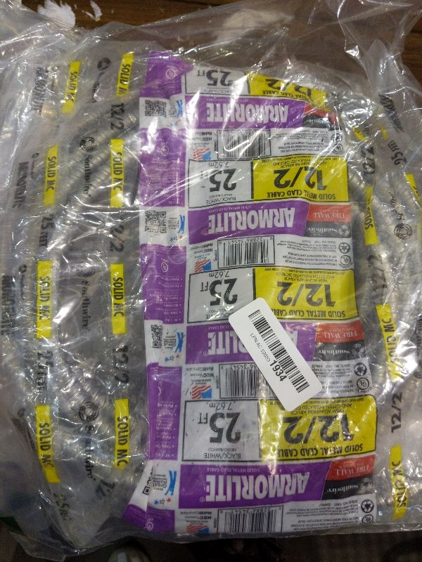 Photo 1 of 25' 12/2 MC ALUM CABLE