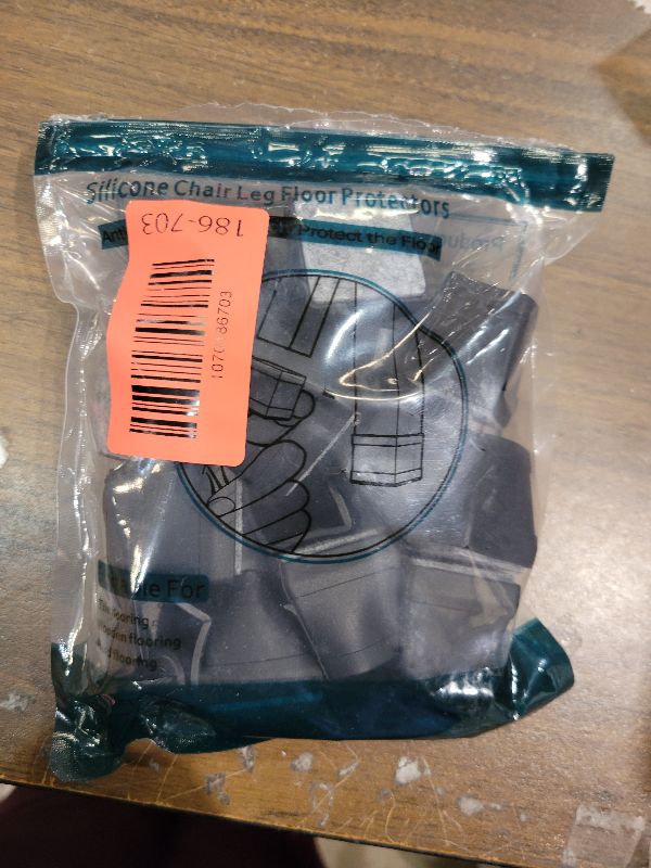 Photo 1 of 16 PCS Square Chair Leg Floor Protector, Silicone Chair Leg Cover, Furniture Leg Protectors with Felt, Mobile Table Leg pad, Protect The Floor from Scratches.1 in Black.