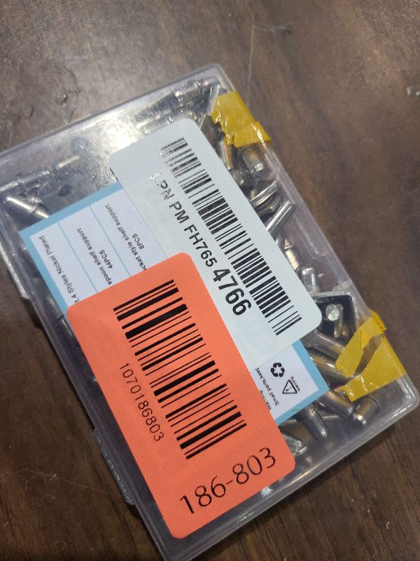 Photo 1 of 104Pcs Shelf Pins Kit,4 Styles Nickel Plated Shelf Support Pegs,Bookshelf Pegs for Shelves,Cabinet Shelf Bracket Pegs Shelf Pins Holders for Kitchen Furniture & Closet ( 5mm & 1/4inch )