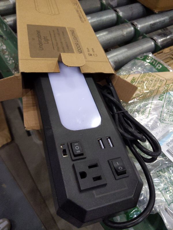 Photo 1 of 18inch Plug-in Under Cabinet Lighting, 1000LM Led Under Counter Light with 5ft Corded, 2USB Port, 120volt 3-Prong Power Outlet, 3000K/4000K/5000K High/Low Switch for Garage, Workbench, Shop, Kitchen