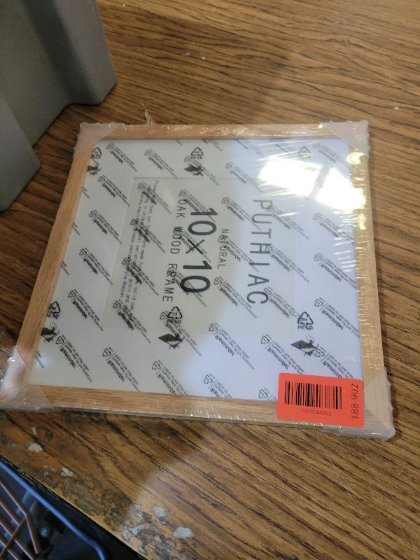 Photo 1 of 10x10 Oak Wood Picture Frame - Minimalist 10x10 Poster Frame, 10"x10" Frame Wood, Natural Solid Wooden Picture Frames for Wall Art Photo and Prints(1 Pack, Beige)