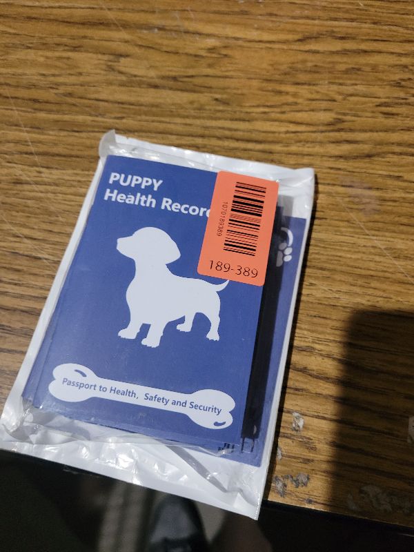 Photo 1 of 25 Pack Puppy Shot Record Booklets 12 Sheets Per Pack Dog Vaccination Record Book Dog Health Records 5*3.5inch Dog Information Record Notebook dog medical and vaccine book for Pet Lovers Doggy Medical