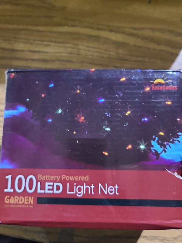 Photo 1 of 2 PACK Battery Net Lights - Outdoor Waterproof Garden Light, 200 LED Tree String Light with 8 Modes, Mesh Curtain Lights for Garden Patio Yard Christmas Party Tree and Holiday Decor( Multi Color)