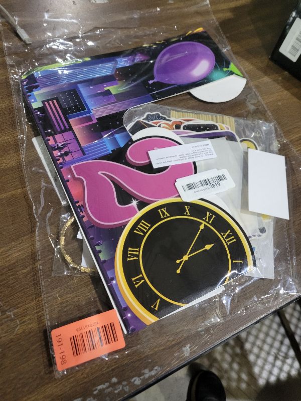 Photo 1 of 31pcs New Years Eve Party Supplies 2026 Colorful Photo Booth Props, Colorful New Years Decorations Photo Props with Frame, 2026 NYE Decorations Color ful