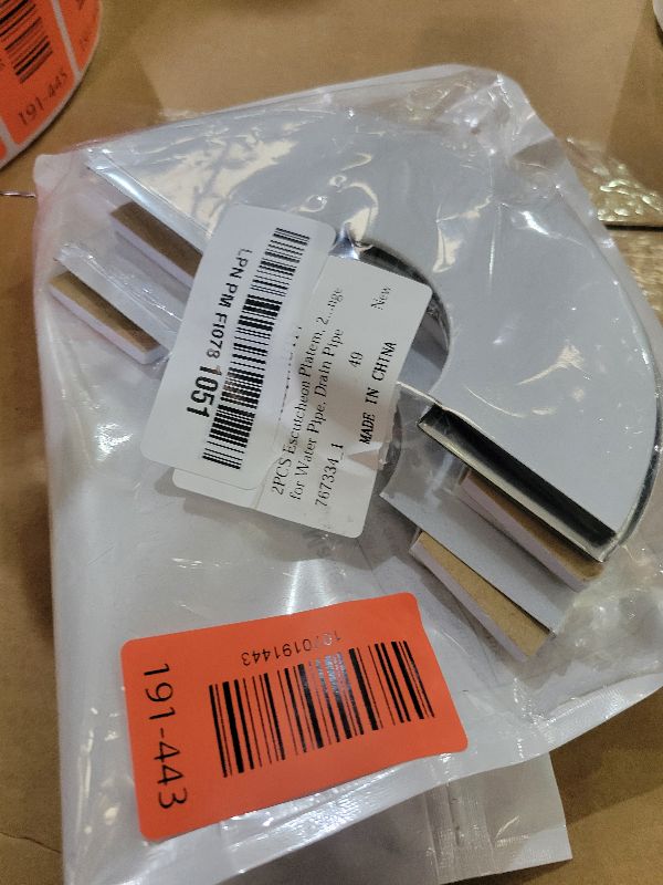 Photo 1 of 2PCS Escutcheon Platem, 2 Inch 51mm Plumbing Cover Plates, Stainless Steel Round Escutcheon Plate Cover, Silver Finish Wall Split Flange for Water Pipe, Drain Pipe