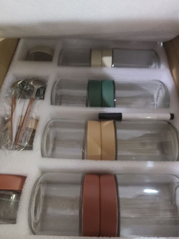 Photo 1 of 12Pack Overnight Oats Containers with Lids, 16oz, 8oz & 4oz Glass Jars with Airtight Lids, Wide mouth Mason Salad jars, Glass Food Storage Containers for Yogurt Chia Pudding Snacks Cereal & Spices