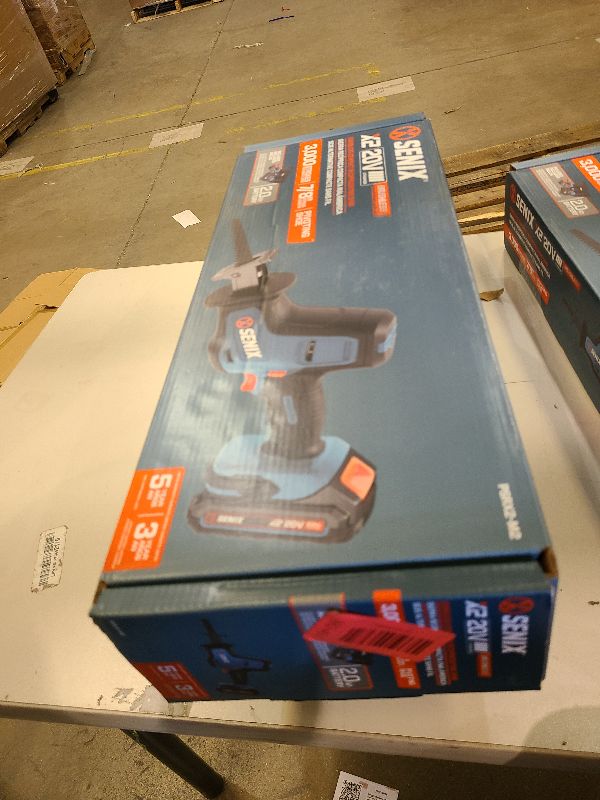 Photo 1 of SENIX PSRX2-M2-0 X2 20 Volt Max* 7/8-Inch Compact Reciprocating Saw Power Tool Set, Variable Speed, 3000 SPM Max, Tool-Less Blade Clamp, 3-Mode LED Light, Tool Only, Battery Not Included