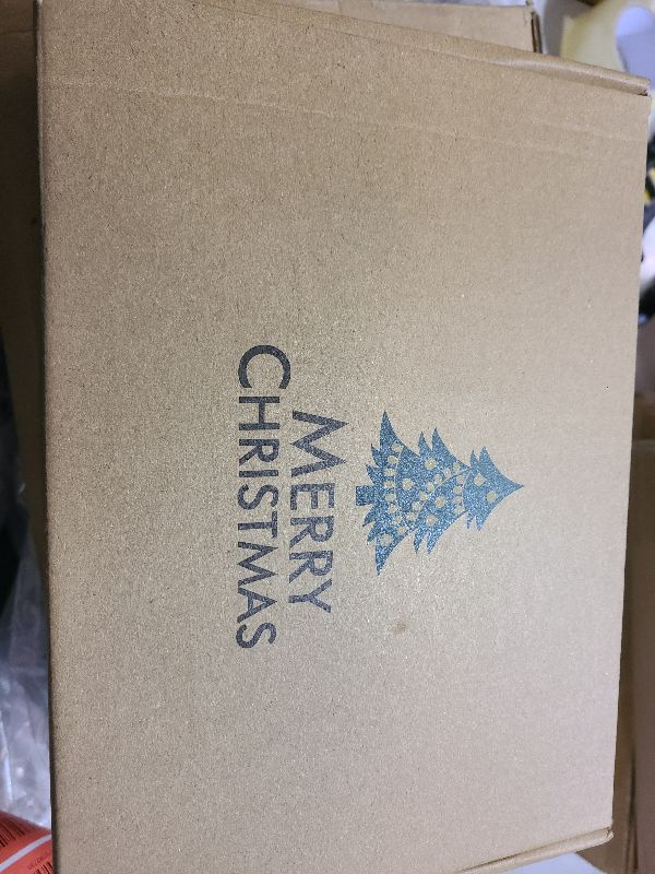 Photo 1 of AIMUDI Blue Christmas Tree Topper Bows, 11 x 16 Inches Blue Bows for Christmas Tree Decorations Velvet Ribbon Bows with Baubles for Wreath, Door, Cabinet, Staircase, 1 PC