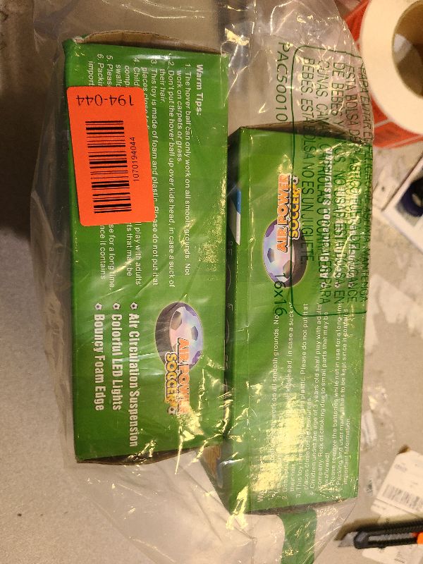 Photo 1 of 2 Pack Hover Soccer Ball with 8 Pcs Batteries, Air Floating Soccer Toy with LED Lights and Foam Bumper, Indoor Games for Kids 4-8-12, Toys Gifts for 3 4 5 6 7 8 9 Year Old Boys Girls