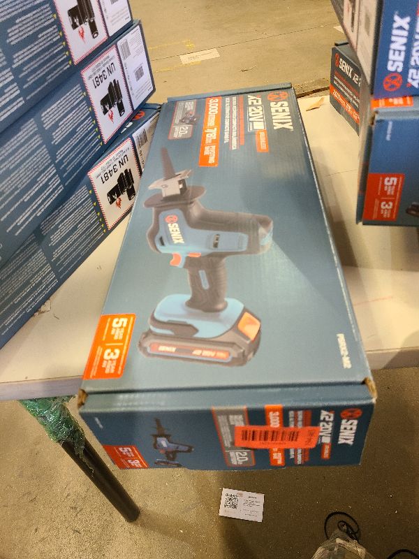 Photo 1 of SENIX PSRX2-M2-0 X2 20 Volt Max* 7/8-Inch Compact Reciprocating Saw Power Tool Set, Variable Speed, 3000 SPM Max, Tool-Less Blade Clamp, 3-Mode LED Light, Tool Only, Battery Not Included