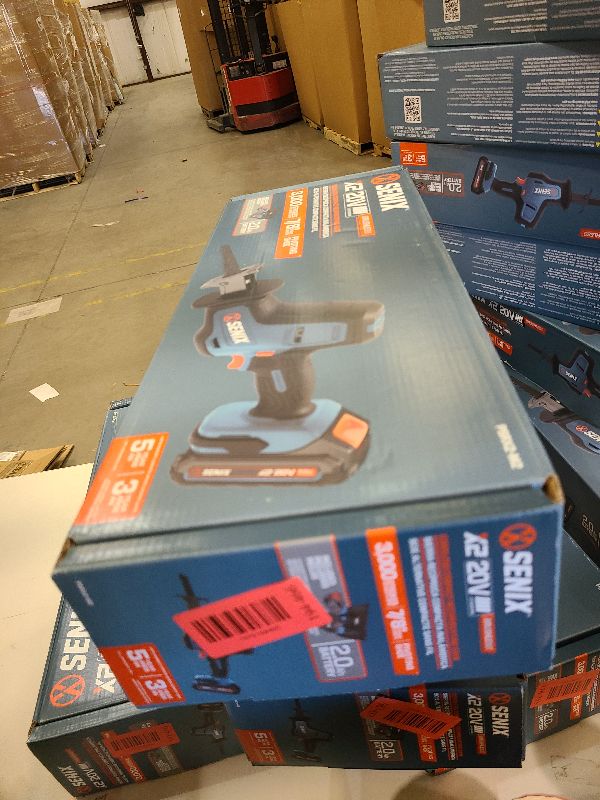 Photo 1 of SENIX PSRX2-M2-0 X2 20 Volt Max* 7/8-Inch Compact Reciprocating Saw Power Tool Set, Variable Speed, 3000 SPM Max, Tool-Less Blade Clamp, 3-Mode LED Light, Tool Only, Battery Not Included