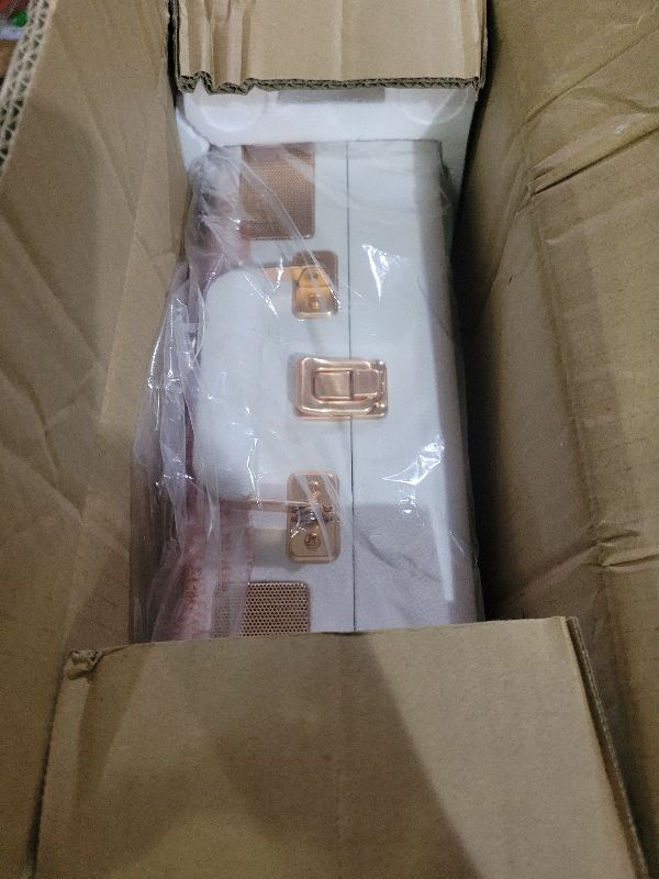 Photo 1 of 3-Speed Vinyl Record Player Turntable Portable Suitcase with Bluetooth, Rechargeable Battery, Aux/RCA/Headphone Jacks, Compact Retro Design for Vinyl Lovers