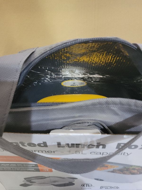 Photo 1 of [ 2025 Upgrade]Electric Lunch Box 1.5L Food Heater, Portable 60W Food Warmer for Car and Home, with Detachable 304 Stainless Steel Container Fork and Spoon