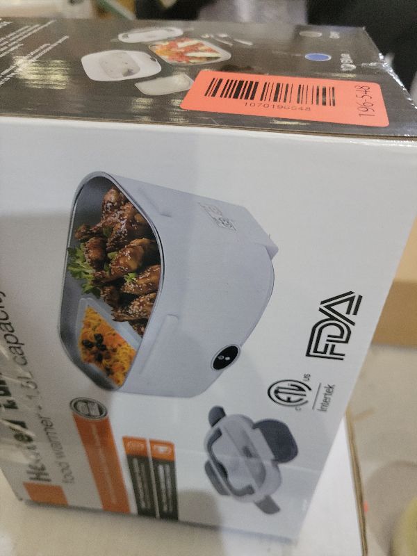 Photo 1 of [ 2025 Upgrade]Electric Lunch Box 1.5L Food Heater, Portable 60W Food Warmer for Car and Home, with Detachable 304 Stainless Steel Container Fork and Spoon