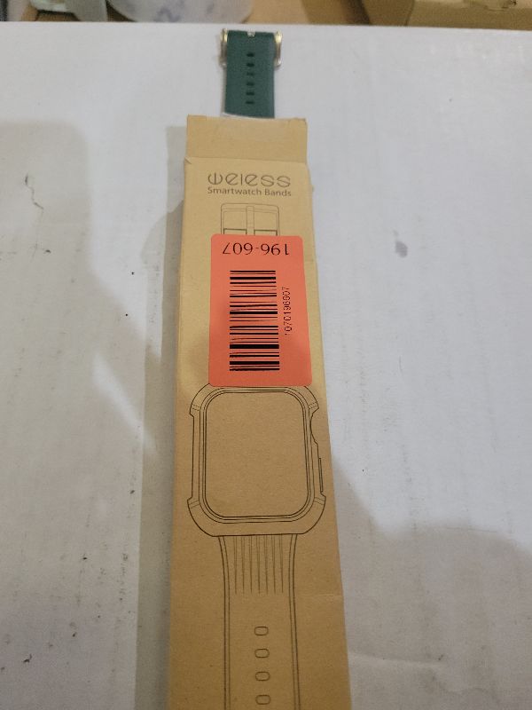 Photo 1 of Bands Compatible with Apple Watch 42mm 44mm 45mm Series 9 8 7 6 5 4 3 2 1 SE SE2 Replacement Strap for iWatch Sports Bands with Case Men Women (Army green)