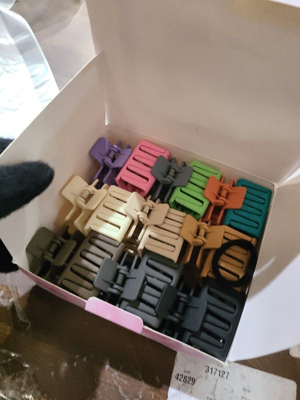 Photo 1 of 18 Pack Square Small Hair Clips for Women Girls,2 Inch Matte Rubber Coating Medium Claw Clips Thin Short Hair,Strong Hold Jaw Clips(Neutral Color Hair Accessories)